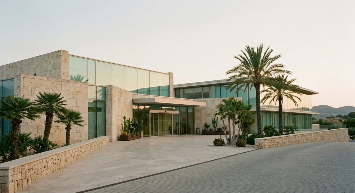Façade d’une clinique privée moderne en Espagne