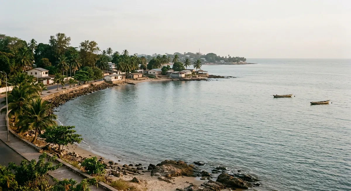 Vue de la corniche et de la baie de Conakry