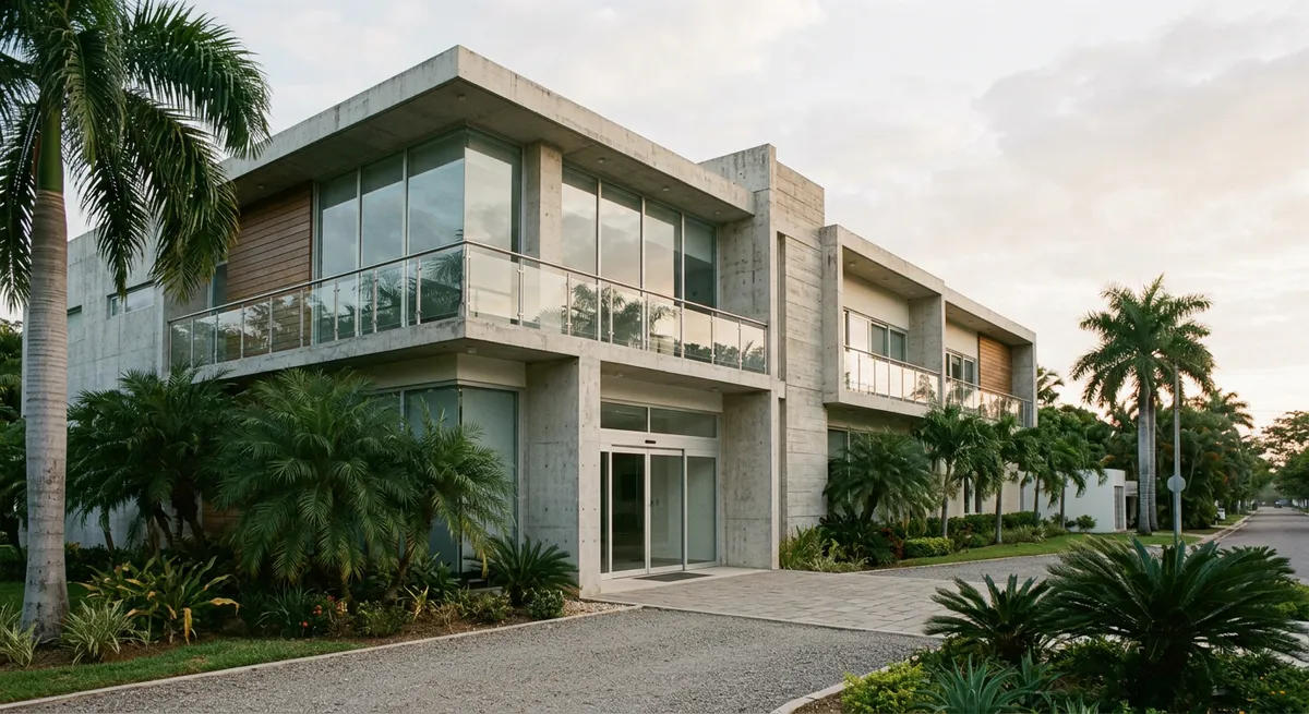 Façade d'une clinique privée moderne à Tegucigalpa, Honduras
