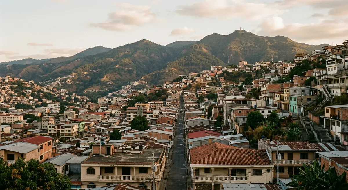 Vue urbaine de Tegucigalpa adossée aux collines, Honduras
