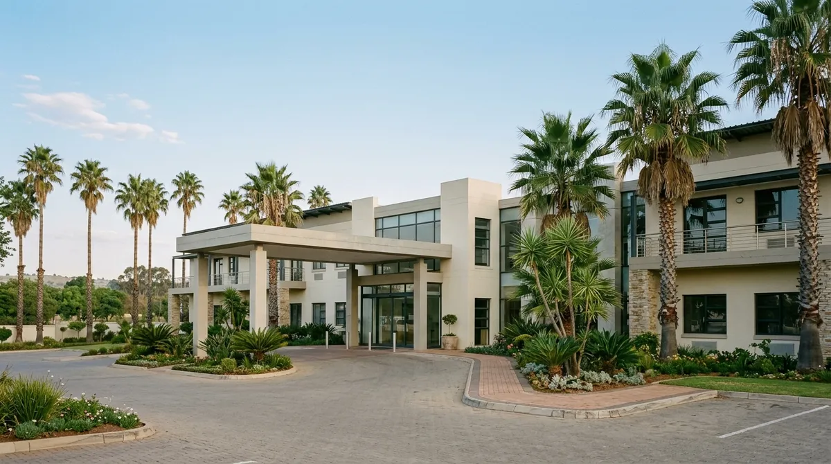 Façade d'une clinique privée moderne à Blantyre, Malawi