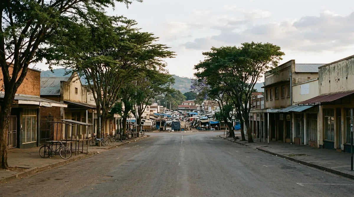 Vue de Lilongwe, capitale du Malawi, en fin de journée