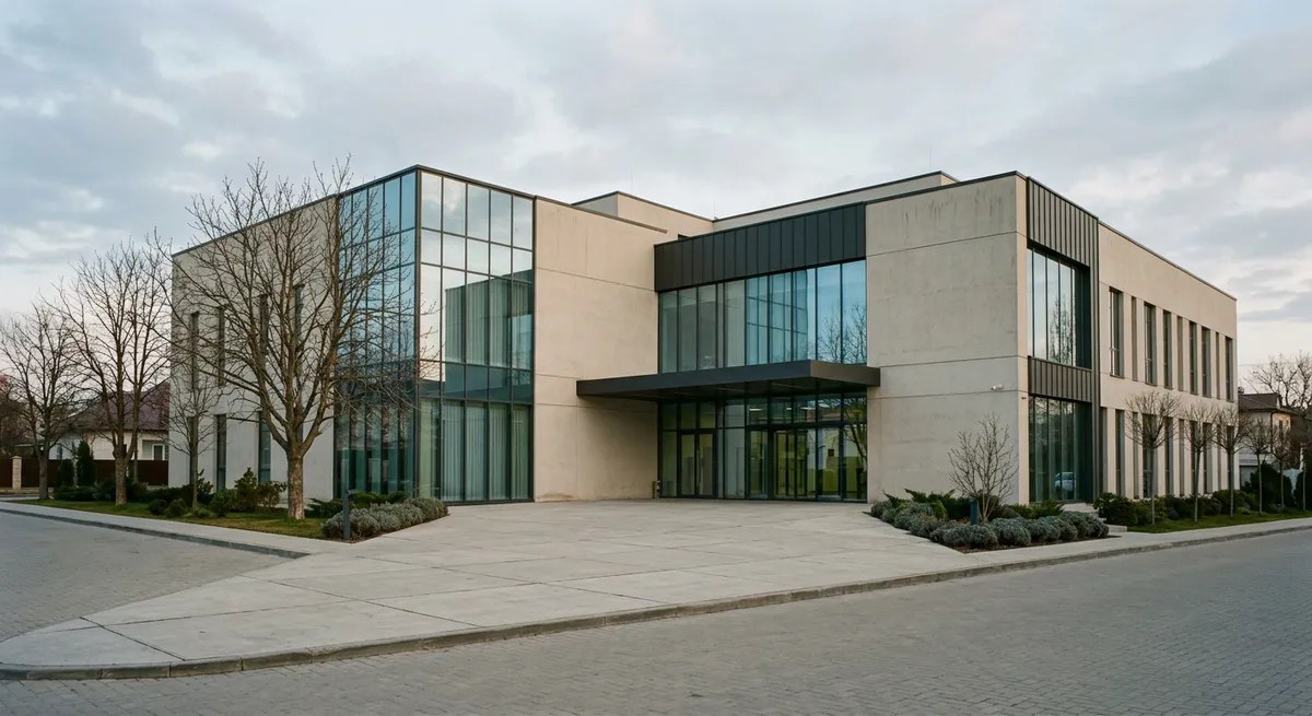 Facade moderne d'une clinique privee a Chisinau, Moldavie