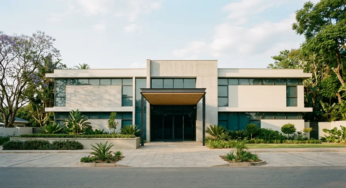 Façade d'une clinique privée à Harare, Zimbabwe