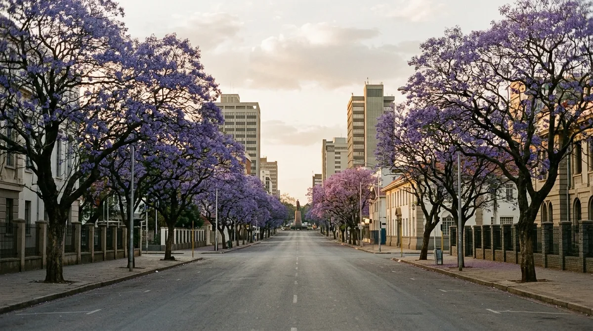Vue urbaine de Harare, capitale du Zimbabwe